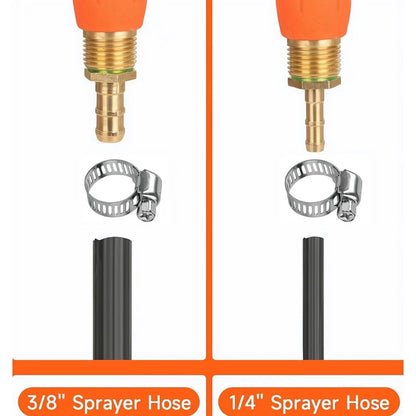 Sprayer Wand with 3 Different Types of Nozzles, 16 x 4 x 1 inches, Orange