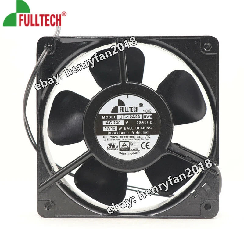 FULLTECH UF-12A23BWH Axial Fan 230V 17/15W 120*120*38mm 2-Wires Ball Cooling Fan