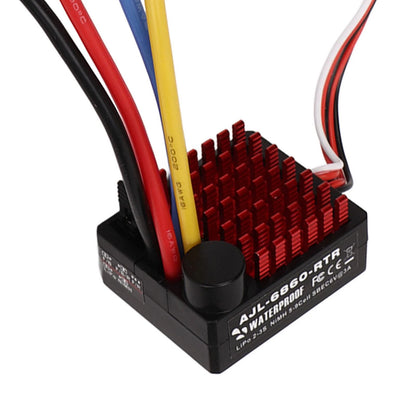 RC Car Brushed ESC 60A Waterproof Electronic Speed Controller For 1/10 RC Car d