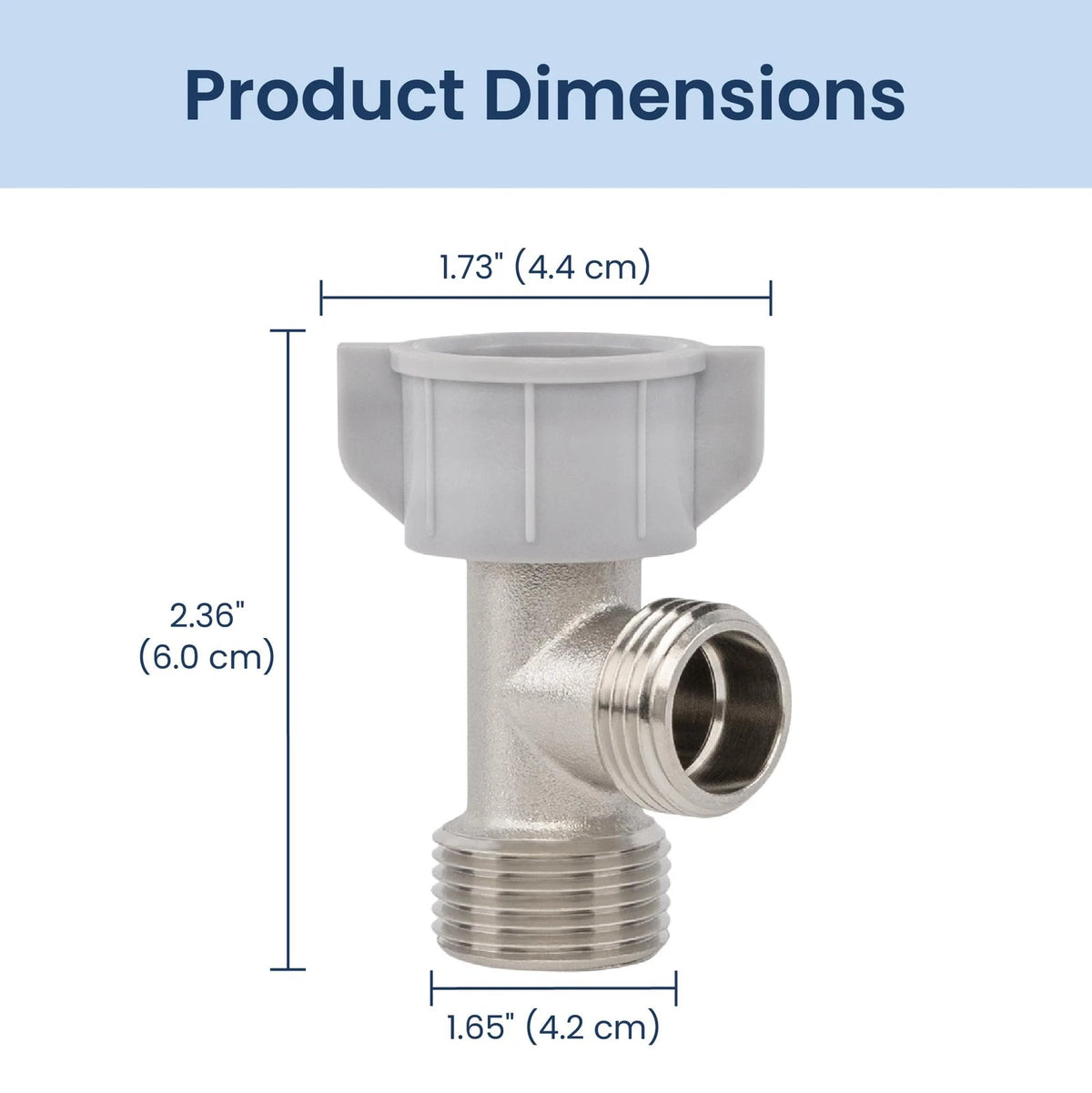 LUXE Bidet 7/8" x x 1/2" Hybrid Metal & Plastic Cold 15/16", Nickle