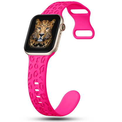 CreateGreat Engraved Bands Compatible with 41MM/40MM/38MM, Leopard-HotPink