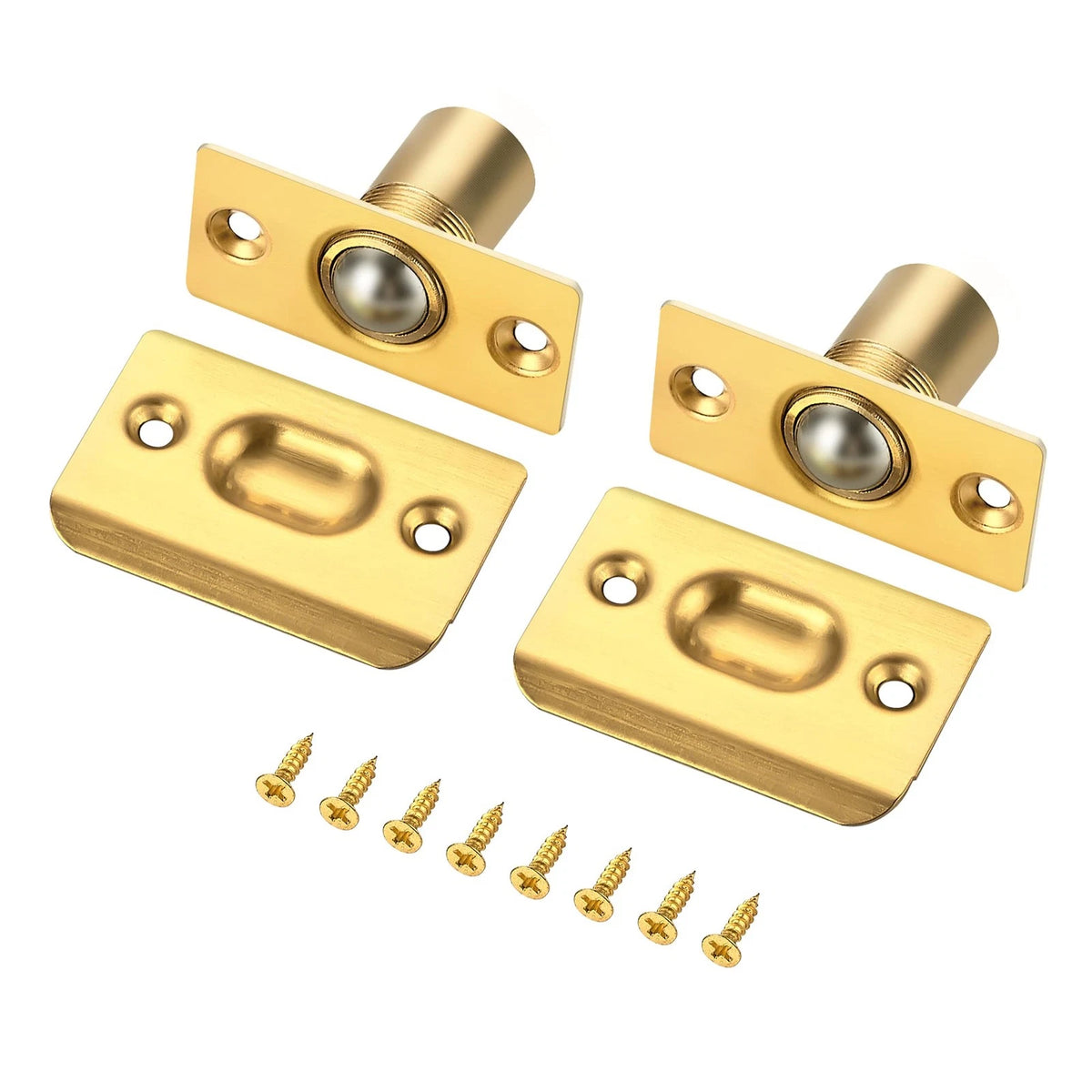 Ravinte 2 Pack Adjustable Door Ball Catch, Gold Closet 2 Pack,
