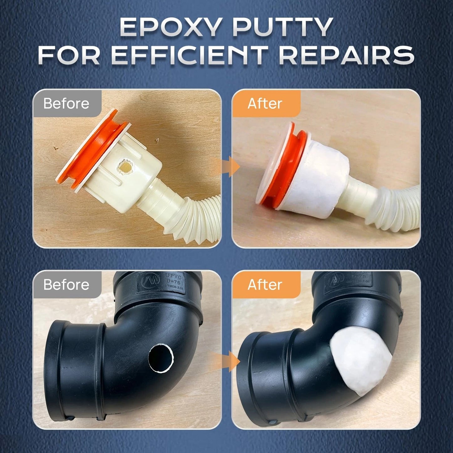 Boncart Epoxy Putty, 200g Fast Repair AB 200g, White