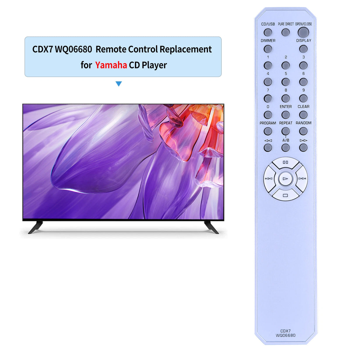 CDX7 WQ06680 Remote Control For Yamaha CDS700 CD-S700 CD-S700B CD-S700BL