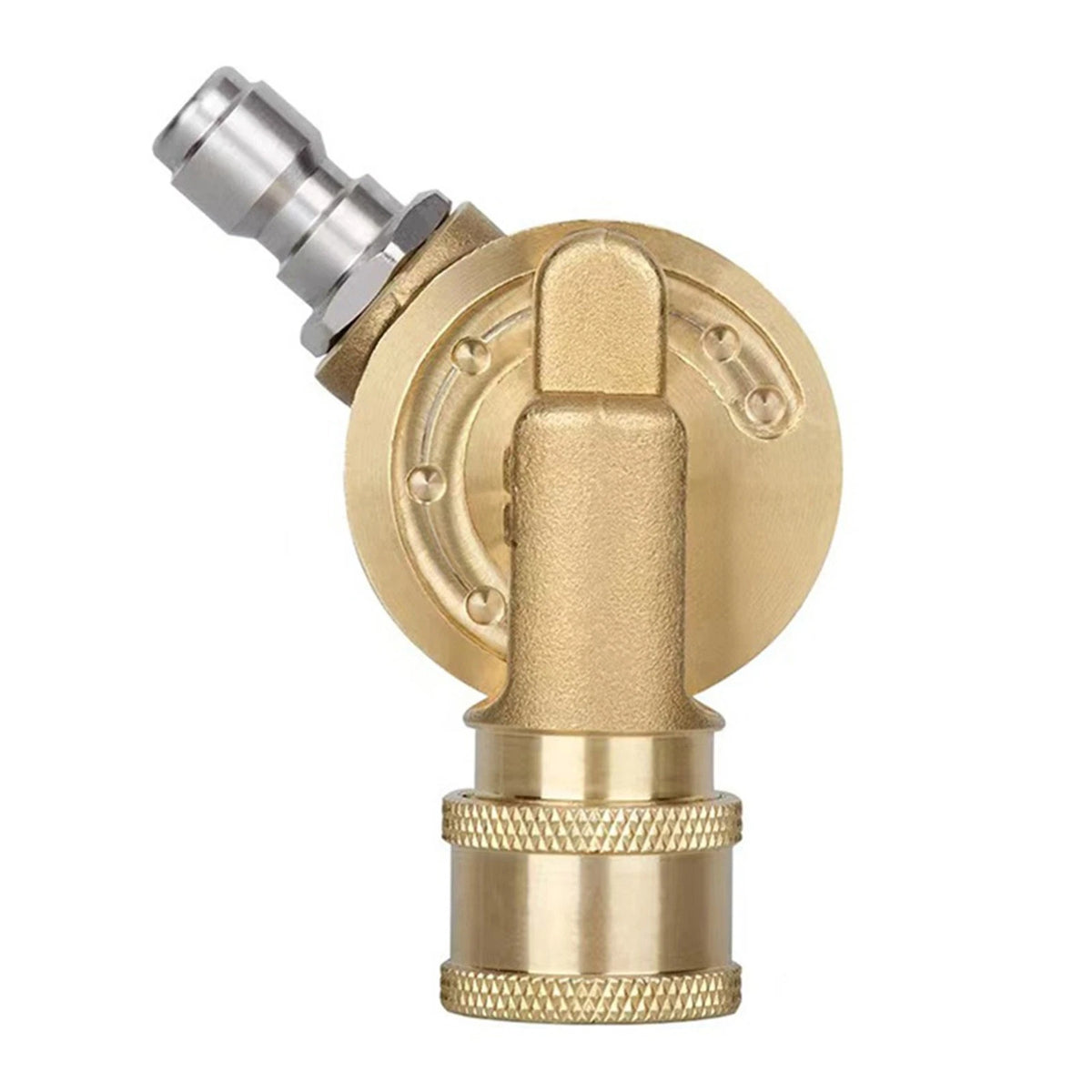 7 Angles Rotating Coupler 4500 PSI 1/4 QC Brass Adapter For High Pressure Hose