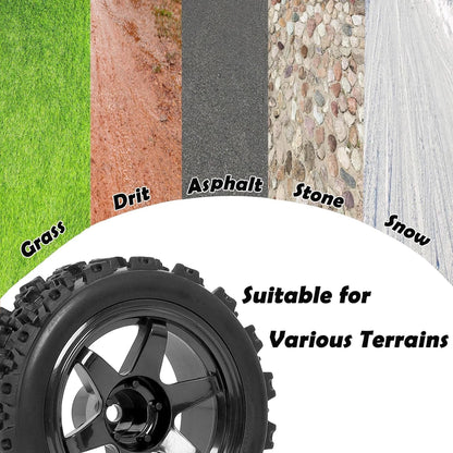 RC Station 12mm Hex Wheels and Tires 1/12 1/14 1/16 1/18 Off Road...