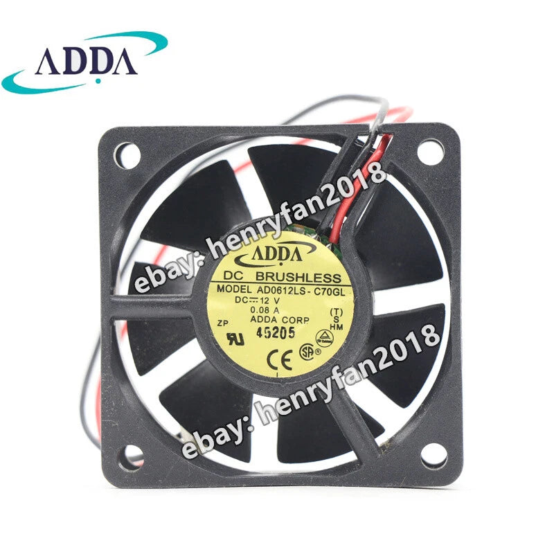 ADDA AD0612LS-C70GL Axial Fan DC 12V 0.08A 60*60*20mm For Chassis Cooling Fan