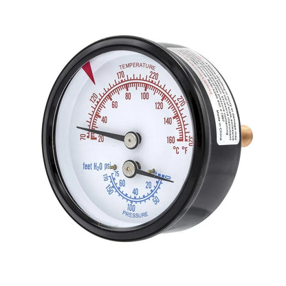 PIC Gauges TRI-RC-254R1.75-D Commercial Tridicator, Black Steel Case, Bronze...