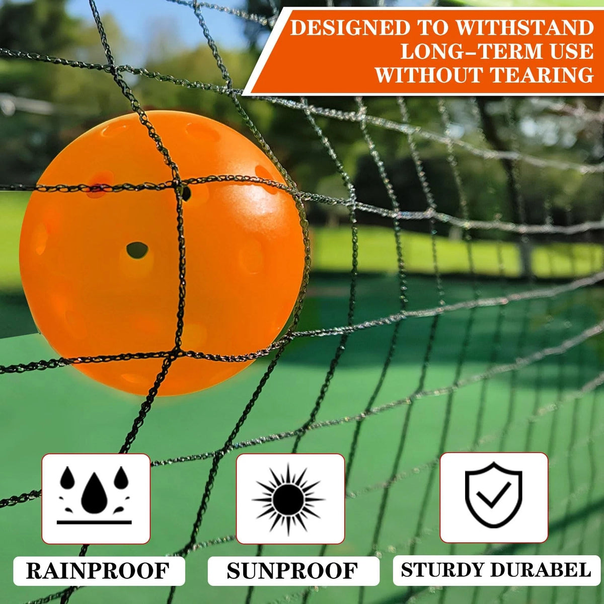 Zdgao Portable Pickleball Net Set with Paddles 22ft x 36in x 34", Orange