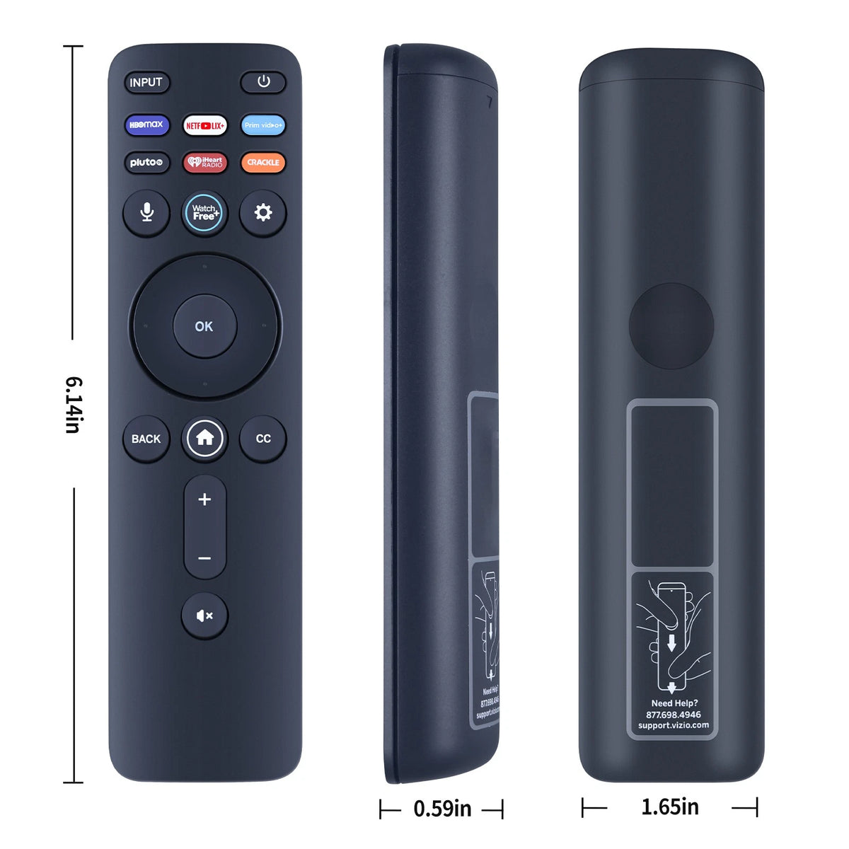 XRT260 Voice Remote Control For All Vizio LED LCD HD 4K UHD HDR Smart TVs