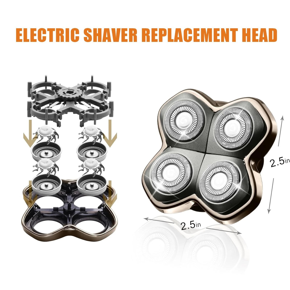 Replacement Blade Shaver PRO 2 Head for Electric Compatible with 2pack