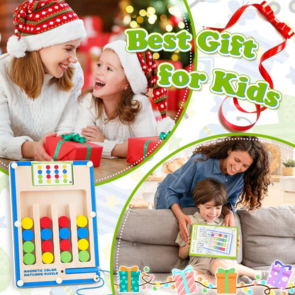 Kids Montessori Magnetic Wooden Toys: 3 4 5 6 7 Year Medium, Matching Puzzle