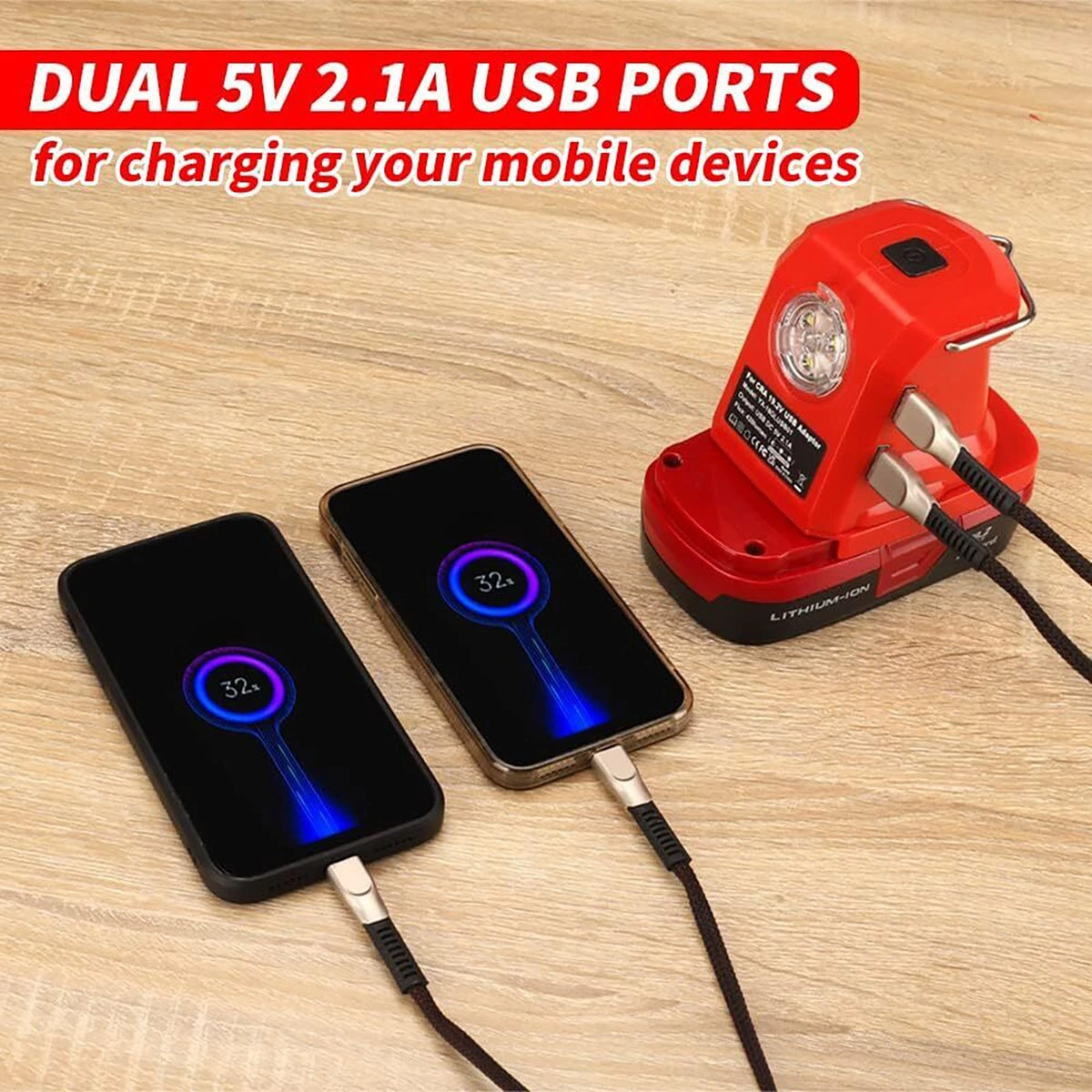 Ni-CD Battery Adapter Charger For Craftsman w/ 420LM LED Multi-Functional