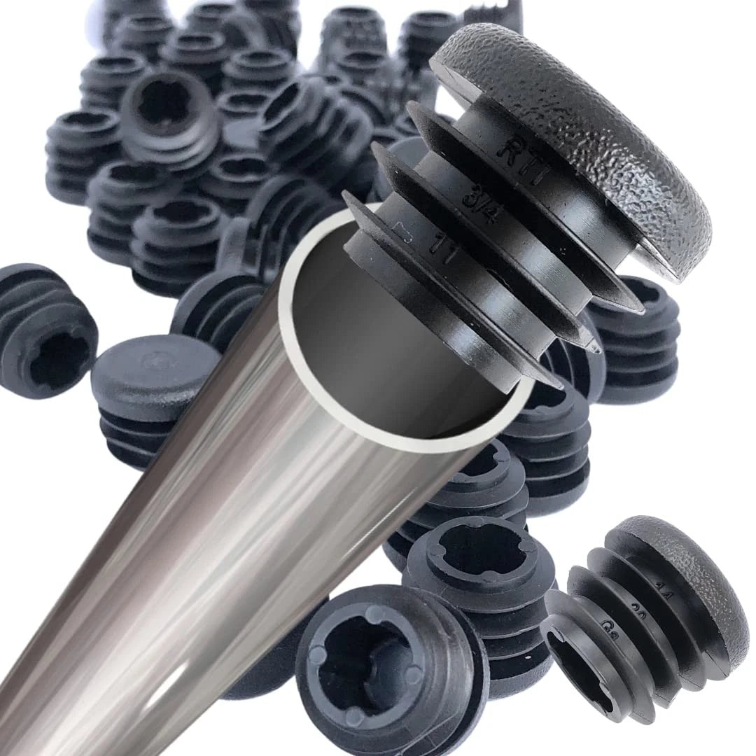 EZends Premium Grade 3/4 Inch Round Plastic Plug / 14-20 14/20 Gauge, Black