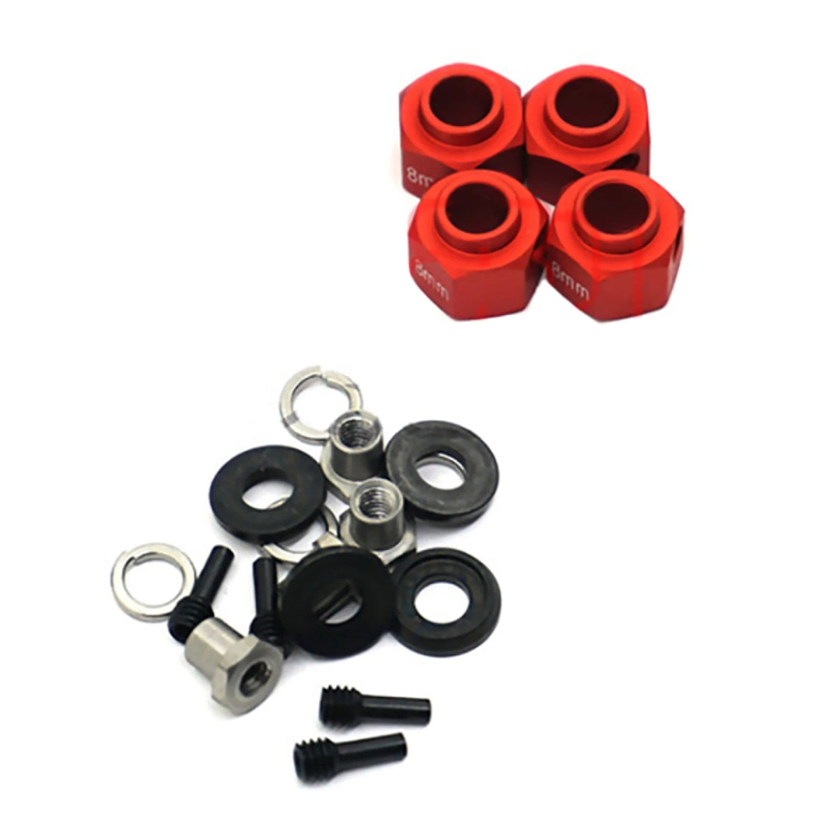 8mm Hex Wheel Hubs Adapter Widen Connector For Traxxas TRX-4 1/10 RC Crawler Cg
