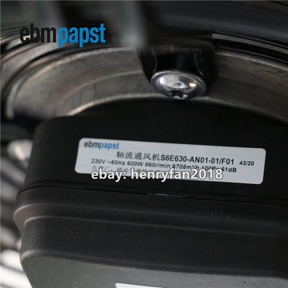 Ebmpapst Fan S6E630-AN01-01/F01 A6E630-AN01-01 Axial Fan 230V φ630MM Cooling Fan
