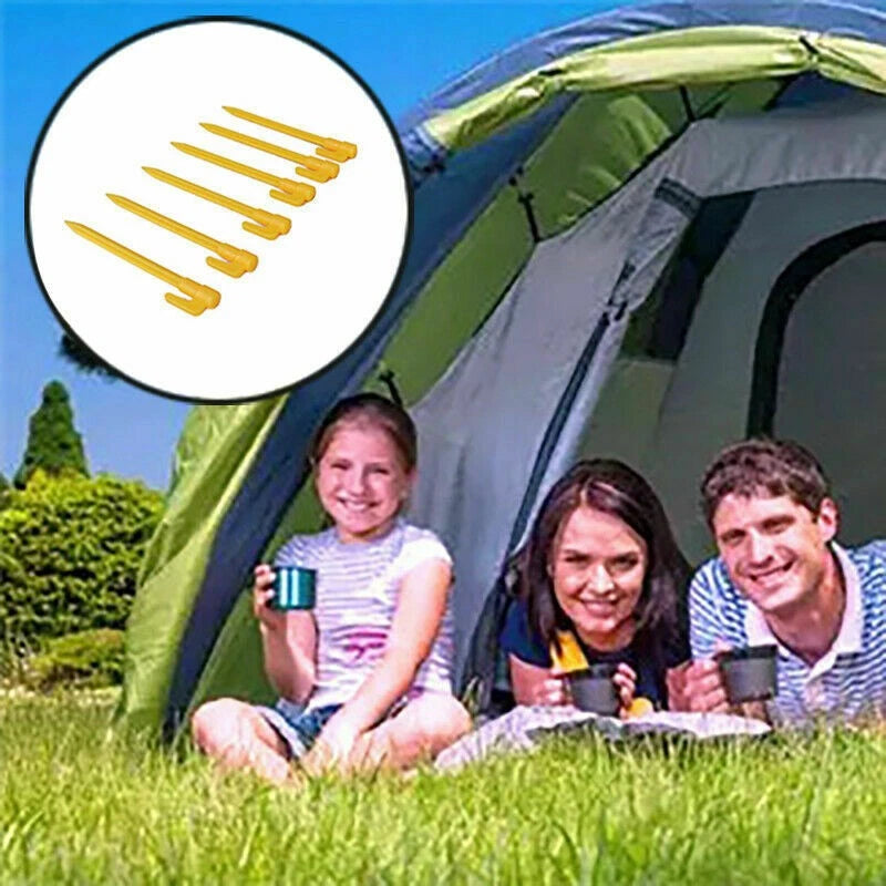 10Pcs Tent Ground Stakes Pegs Camping Soil Patio Gardening Heavy Duty Stake F