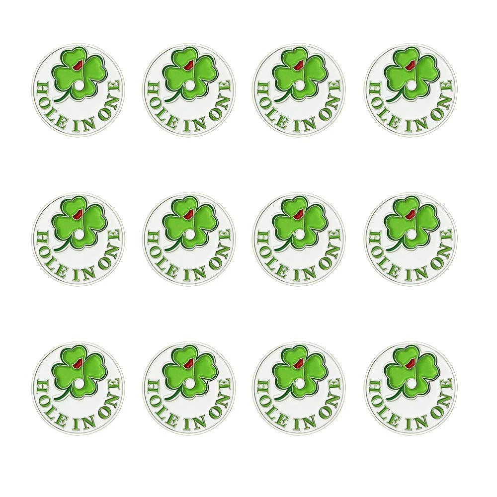 GOLTERS Golf Ball Markers Assorted Patterns Value Pack of 12 Green