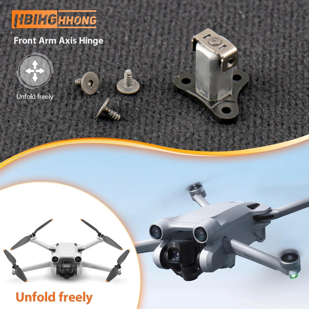 Front Arm Axis Replacement for DJI Mini 3 Shaft Screws Arm...