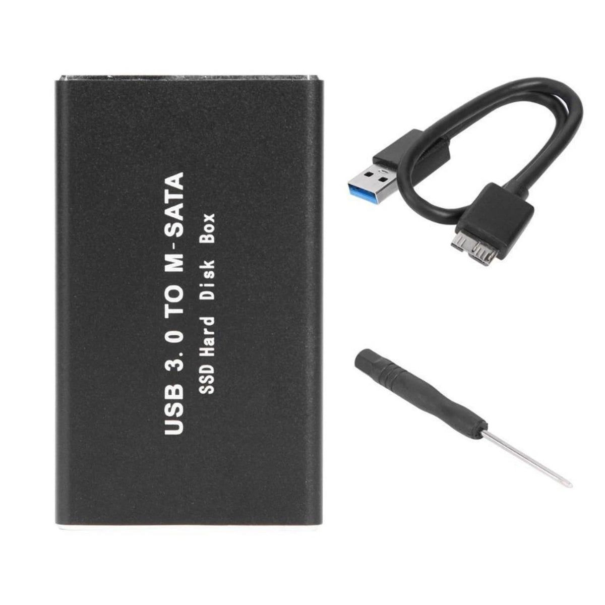 Dual-Size 30/50mm mSATA SSD Case USB3.0 6Gbps High-Speed Transfer Driver-Free