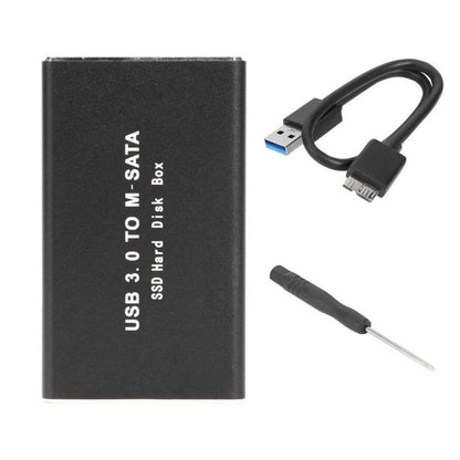Dual-Size 30/50mm mSATA SSD Case USB3.0 6Gbps High-Speed Transfer Driver-Free