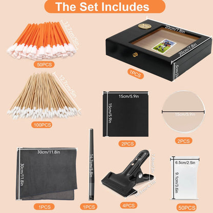 Fernlandia 211PCS Sports Card Cleaning Kit with Humidifier and Normal, Black