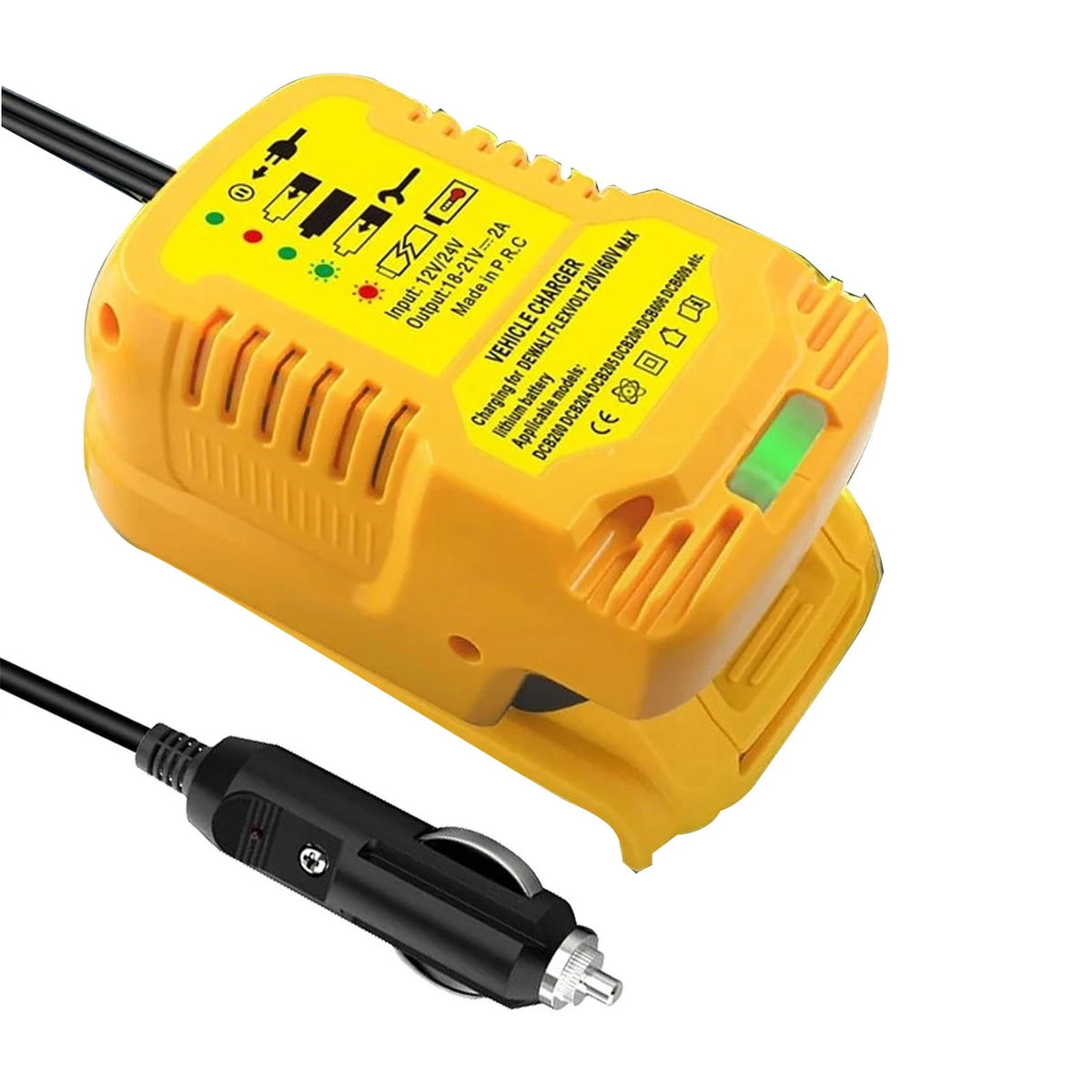 For DeWalt 18V 20V MAX Li-ion Battery Car Charger Compact Design w LED Status
