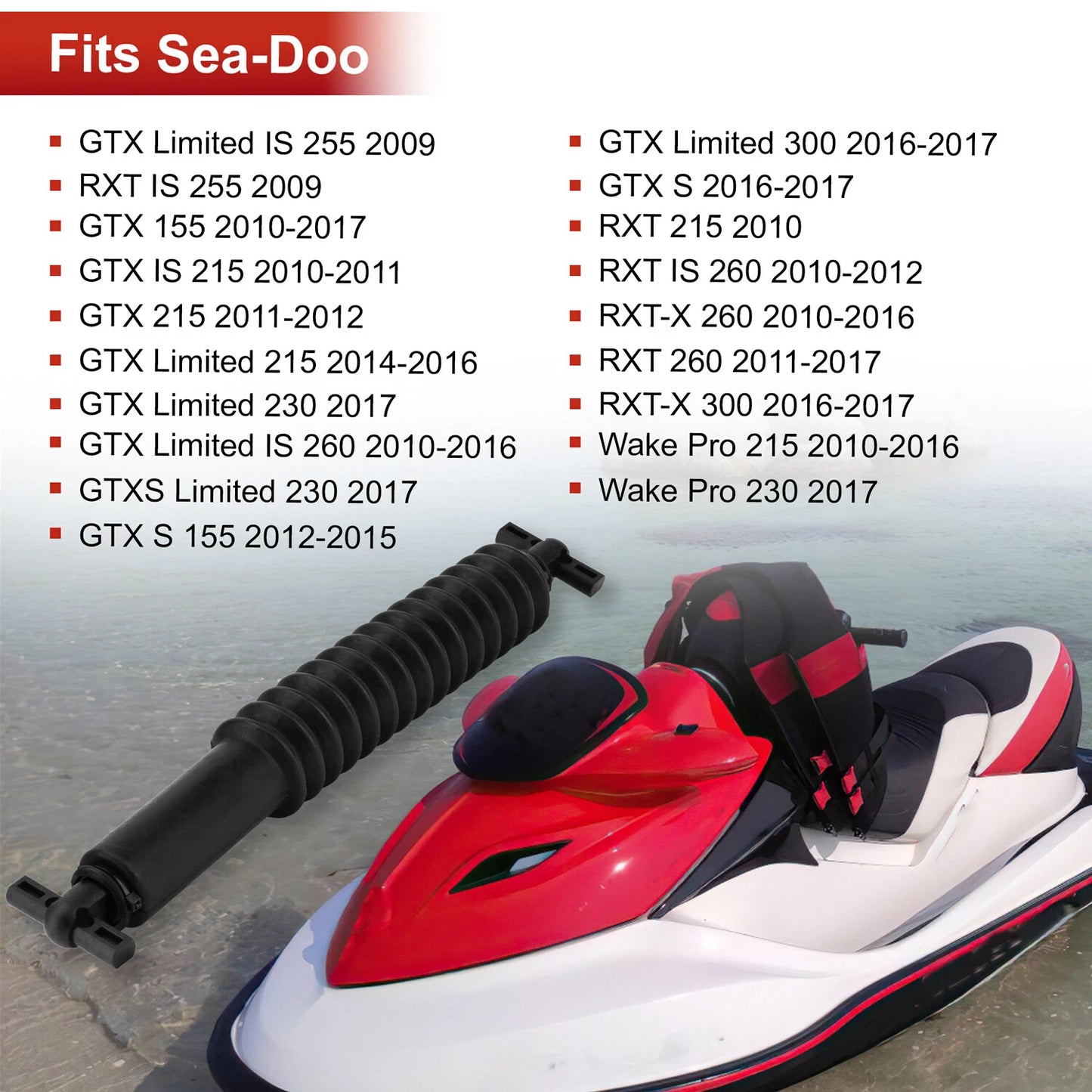 Front Hood Shock Fits SeaDoo GTX RXT RXTX Wake 269501664, 269501717