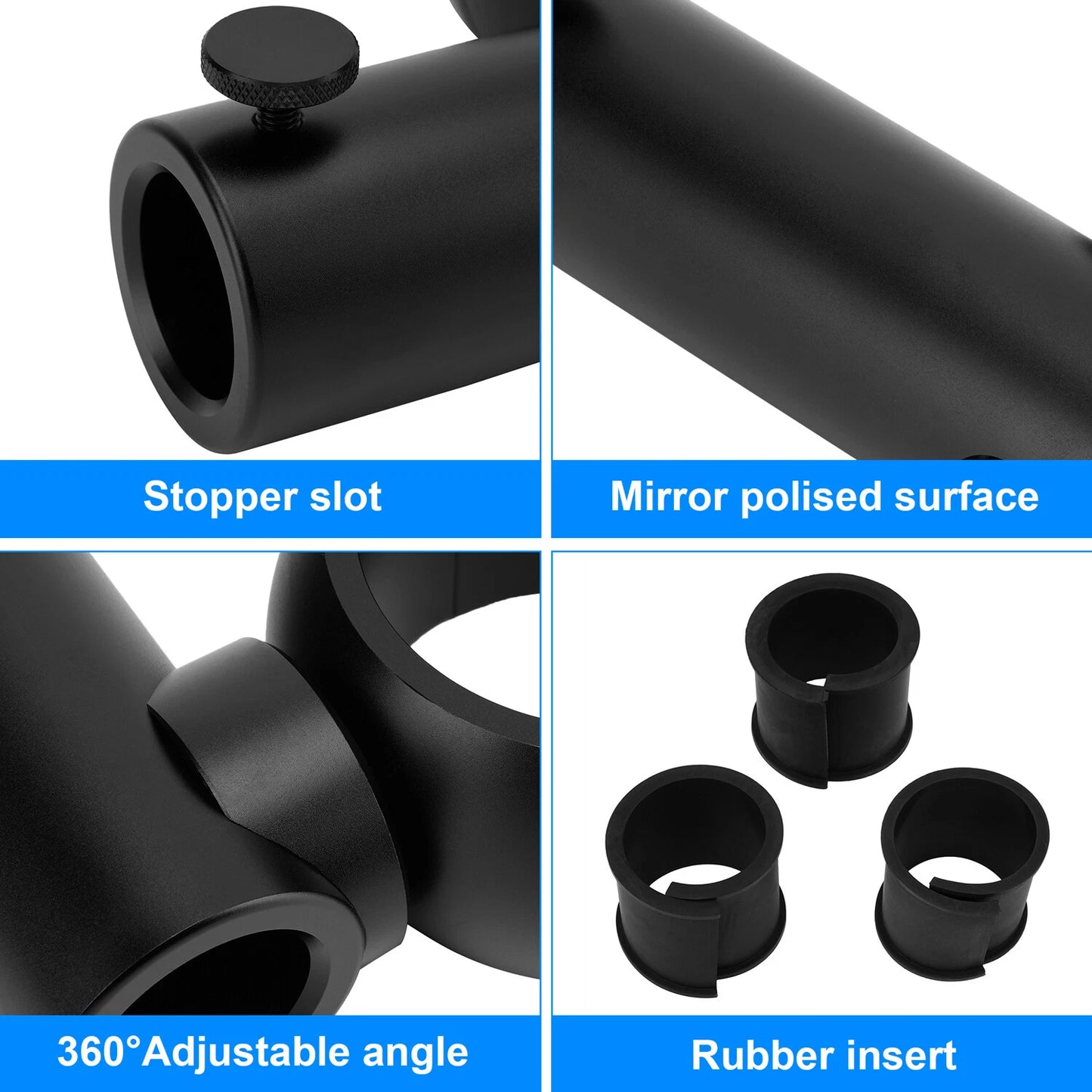 Wakeboard Tower Flag Holder Kit without Drilling 360 Degree Adjustable Black