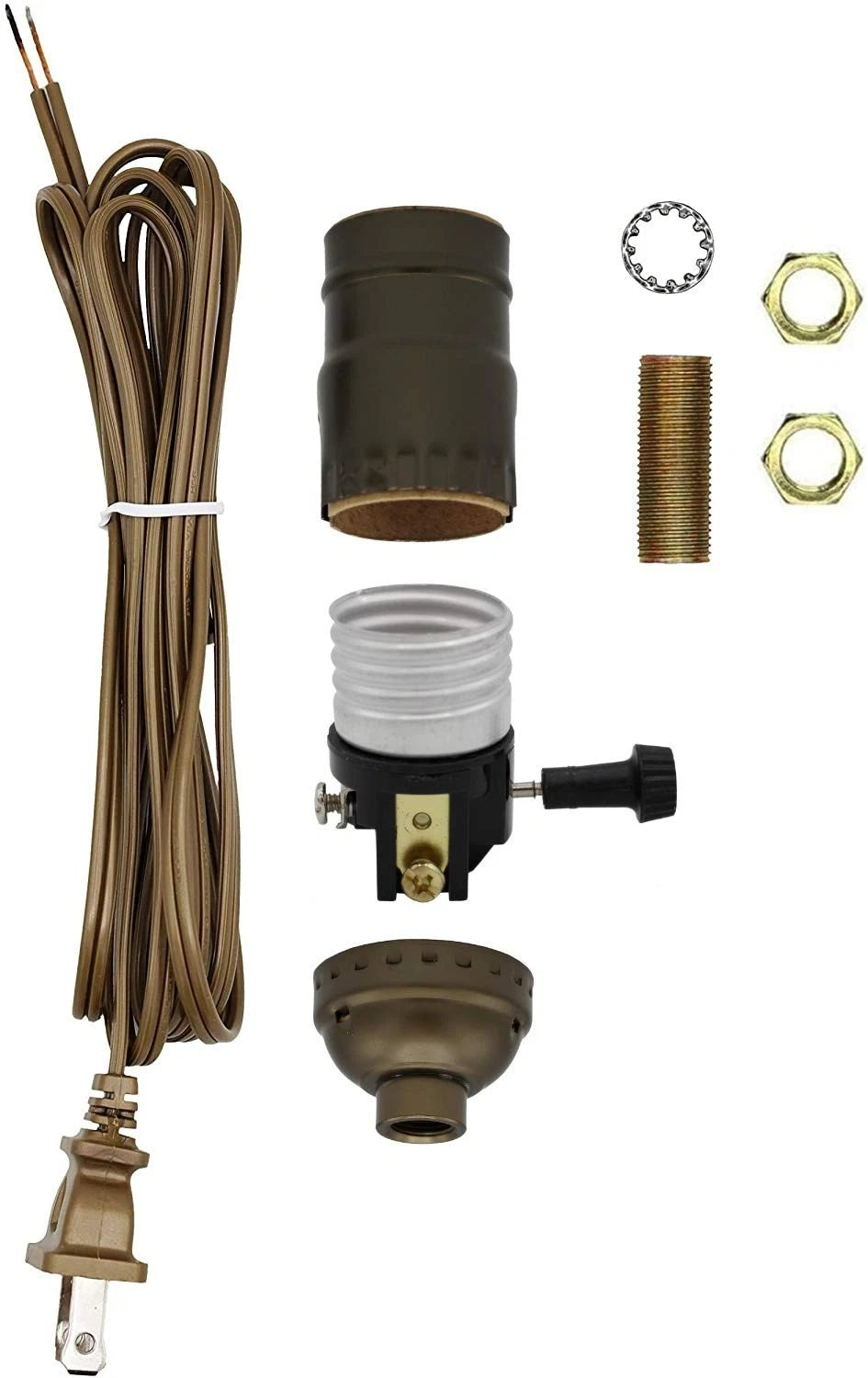Creative Hobbies Make a Lamp or Repair Kit - All Essential Hardware, Antique
