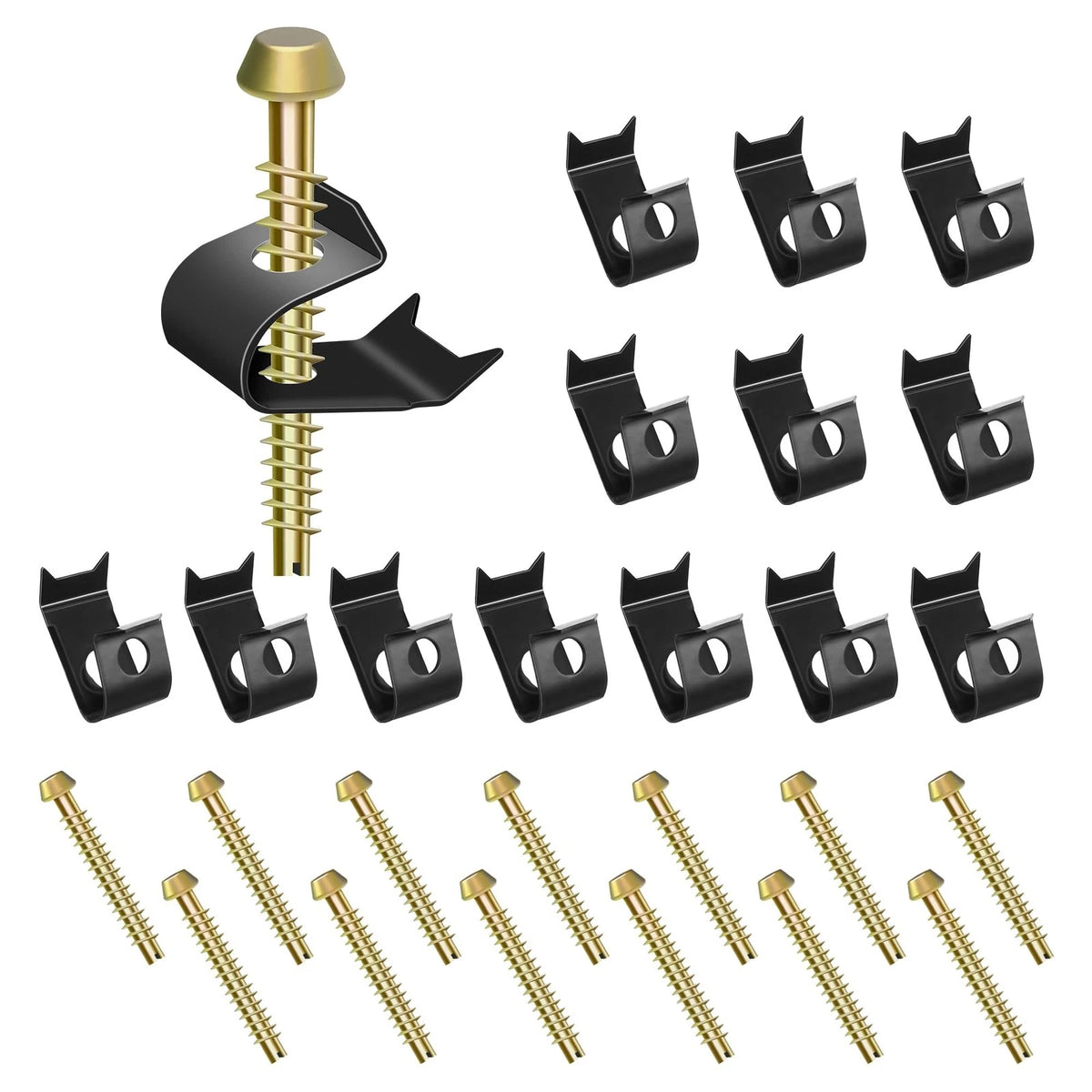 Dreyoo 14 Pack Sink Clips Kit, Undermount Compatible with Gold