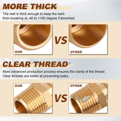 Fuel Line Adapter 5 x Adapter Brass Material /w Wide Application Scope 5pcs