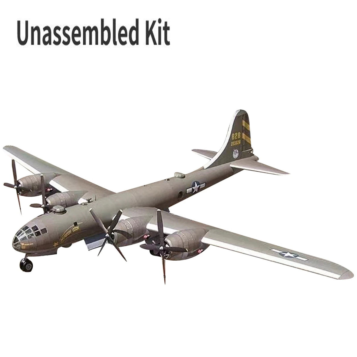 1/47 Unassembled B-29 Super Fortress Bomber Paper Aircraft Model Handmade Model