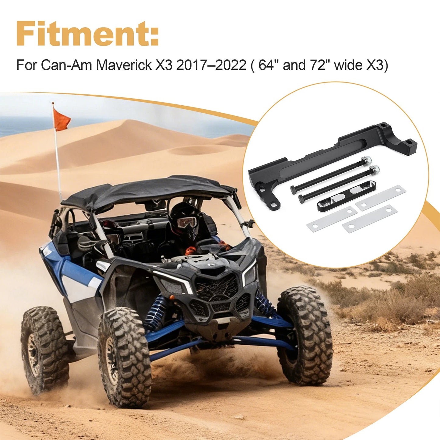 For 2017-2022 Can-Am Maverick X3 Steering Rack Stabilizer Kit