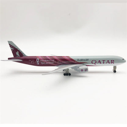 1:400 Qatar World Cup B777 Airplane Alloy Model Souvenir Display with Stand F