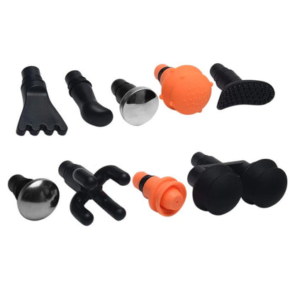 9Pcs Replaceable Massage Gun Heads - Deep Tissue free size, Black + Yellow