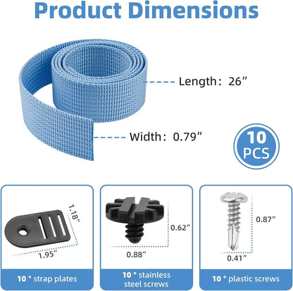 Pool Solar Cover Reel Straps, Tube & Blanket Fastening Kit...
