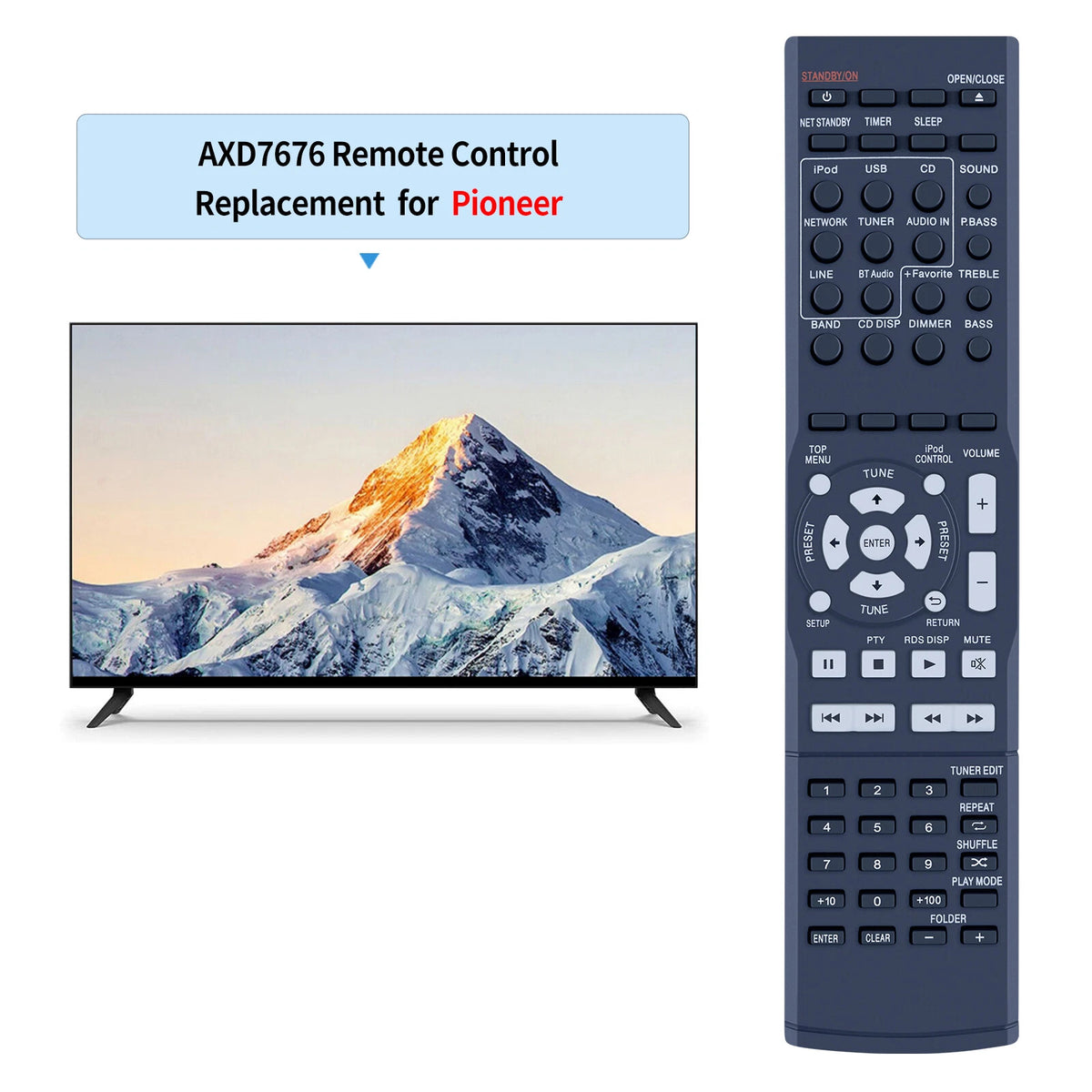 AXD7676 Remote Control For Pioneer Network CD Receiver System XC-HM81-S