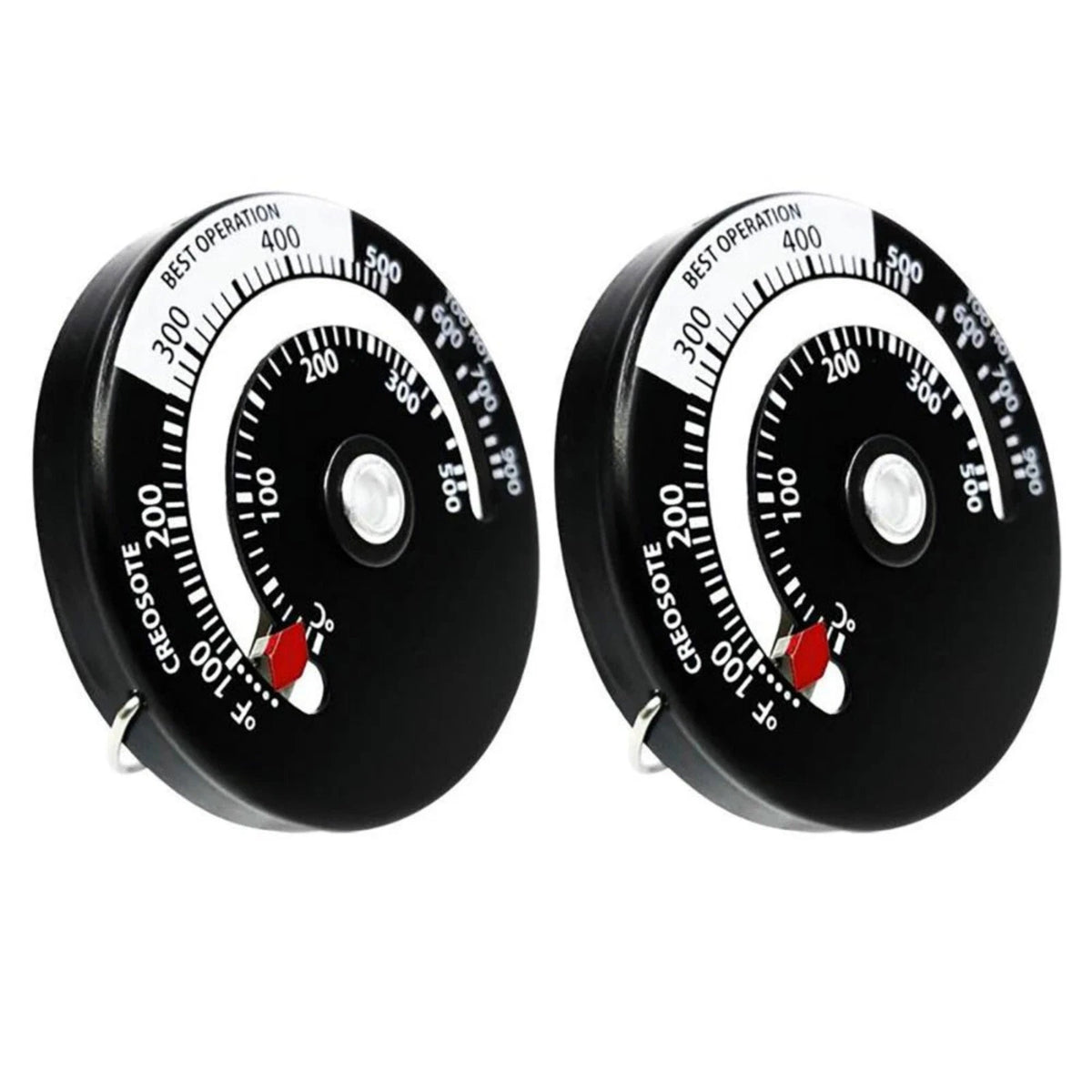 2pcs Stove Pipe Temperature Gauge Magnetic for Wood Burning Fireplace Monitor