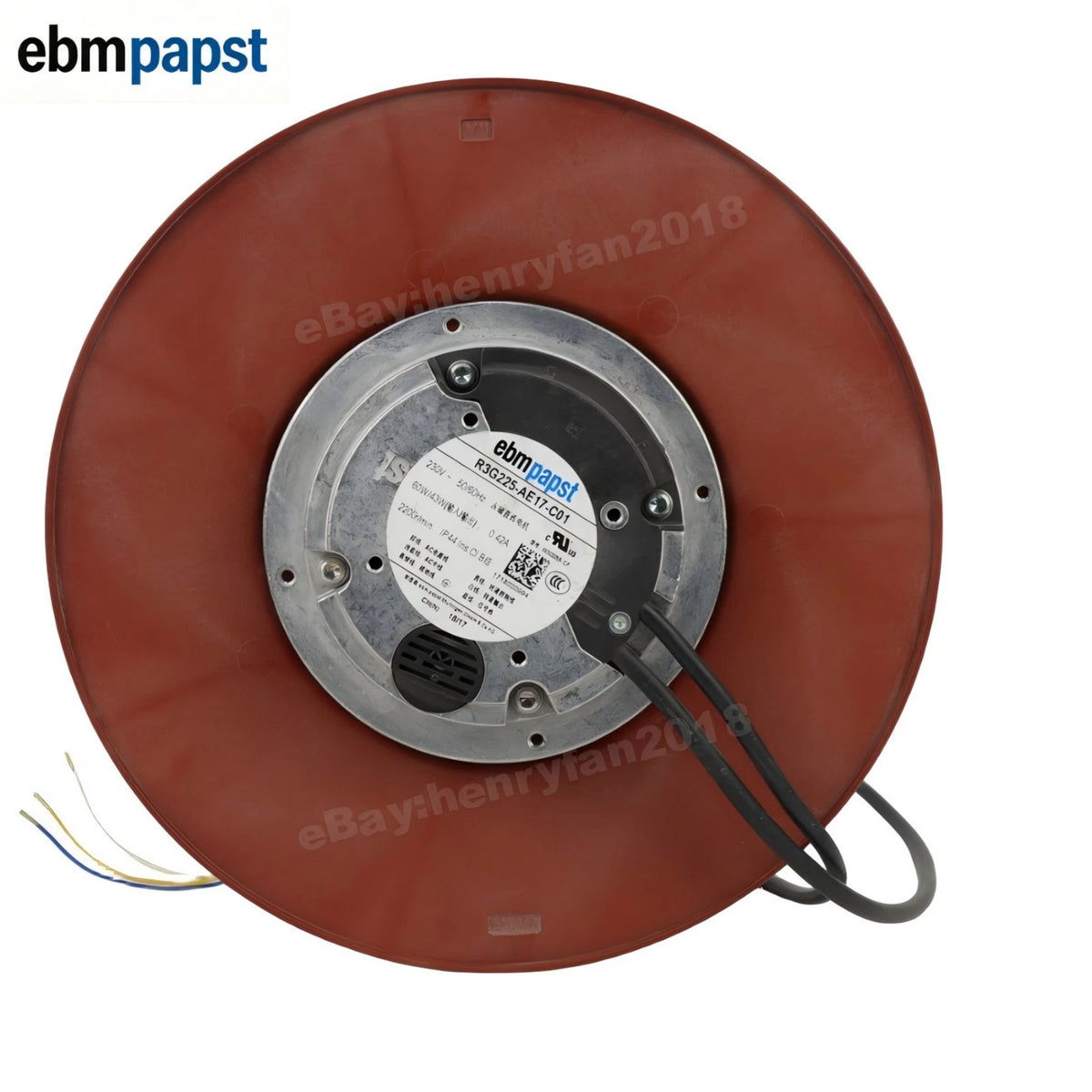 R3G225-AE17-C01 for ebmpapst AC 230VAC Centrifugal Fan For Cabinet Cooling