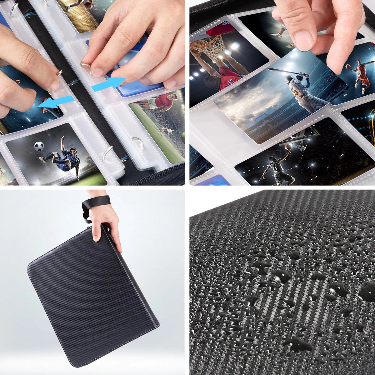 WOT I Trading Card Binder, 900 Pockets Sleeves with 900 Pockets, Black