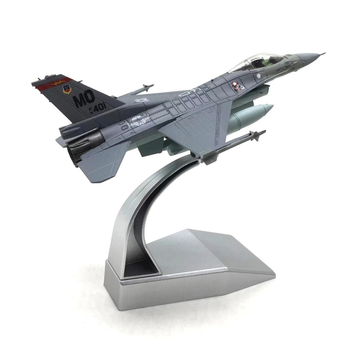 1:100 F-16C Fighter Diecast Metal Finished Aircraft Model With Display Stand