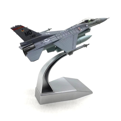 1:100 F-16C Fighter Diecast Metal Finished Aircraft Model With Display Stand