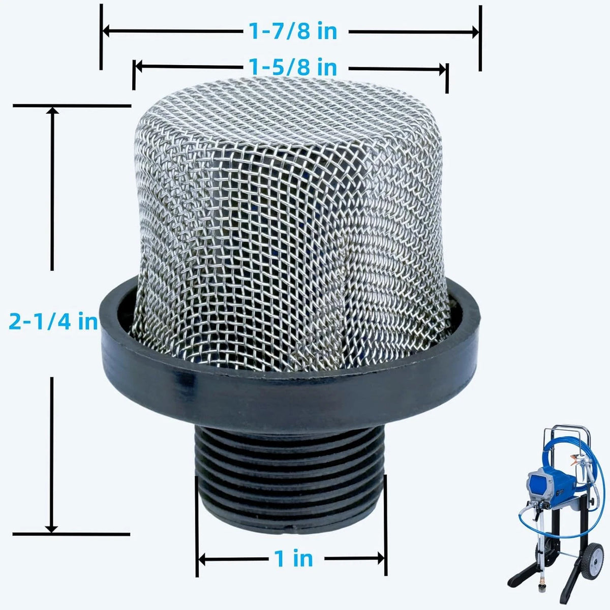 3 Pack 288716 3/4" Inlet Suction Strainers Fit for Airless 3 PACK 288716