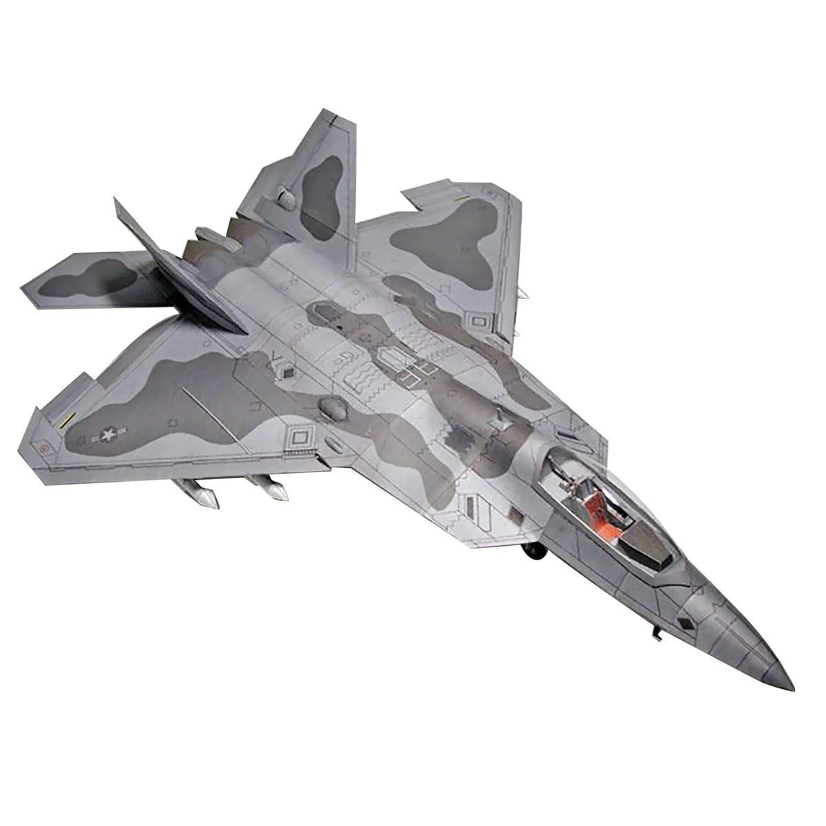 1/33 F22 Fighter Plane Paper Model Military Puzzle Paper Aircraft Unassembled