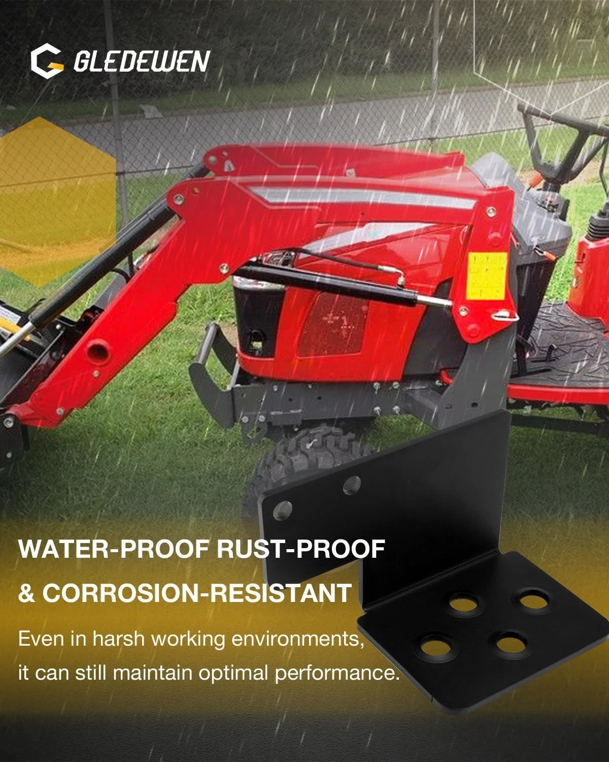 Tractor Step, Compatible with Massey Ferguson GC 17xx Sub Compact, black