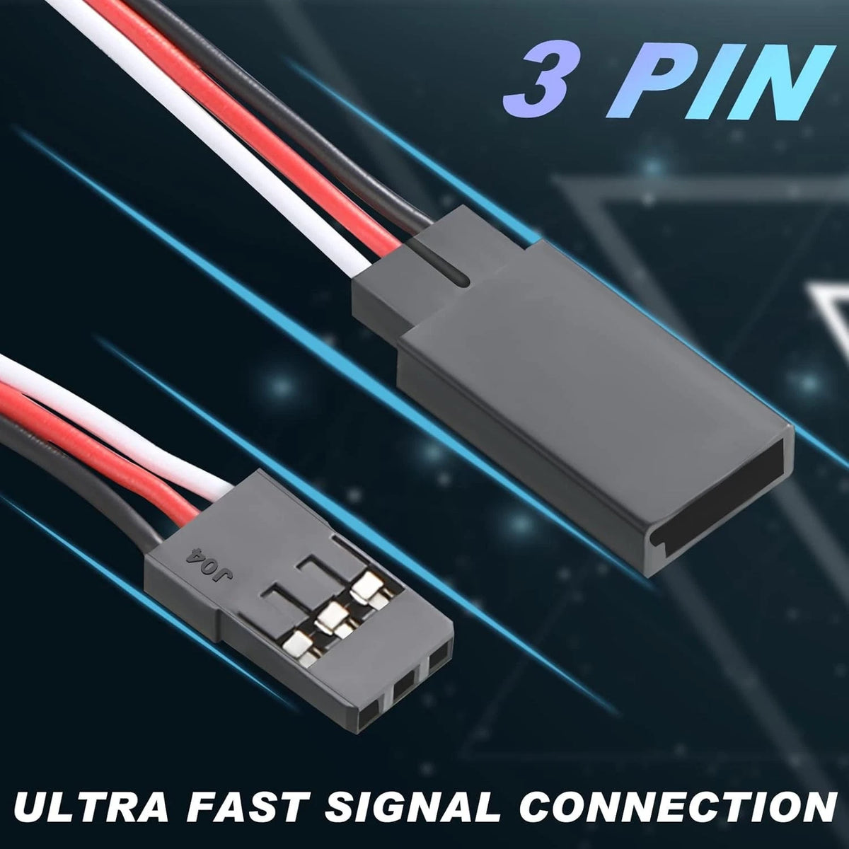 9 Pieces Y Connector 3 Pin Plug Splitters Servo Extension Male to Female...