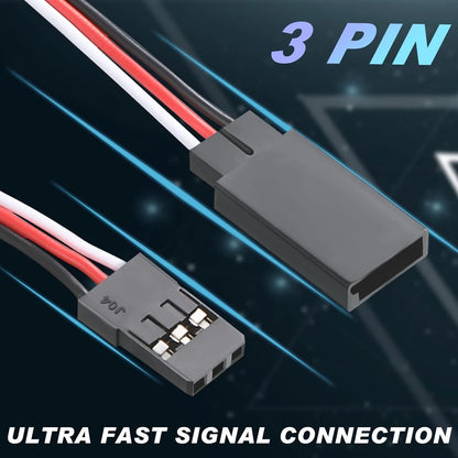 9 Pieces Y Connector 3 Pin Plug Splitters Servo Extension Male to Female...