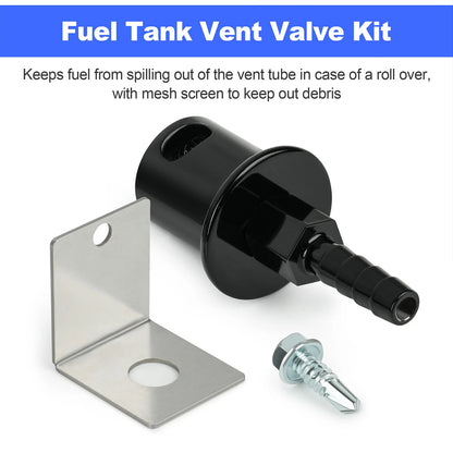 Fuel Tank Remote Mount Rollover Valve Breather Valve Kit For Holley Sniper EFI
