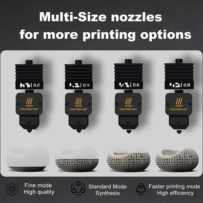 Henaiser 3-Pack 0.4mm/0.6mm/0.8mm H2D Hotend with P2S Silicone 0.4/0.6/0.8MM